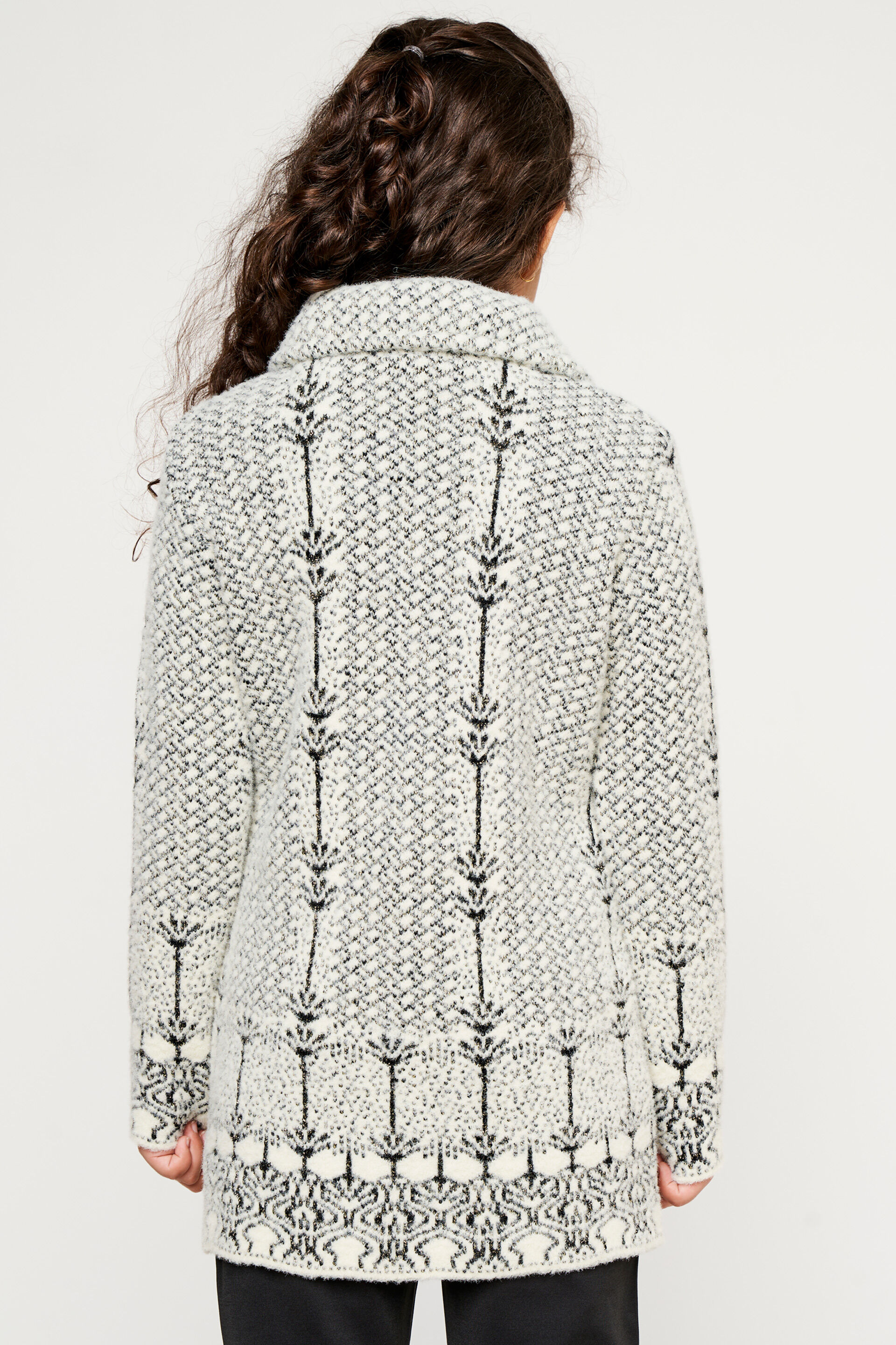 Grey Jacquard Straight Jacket, Grey, image 6